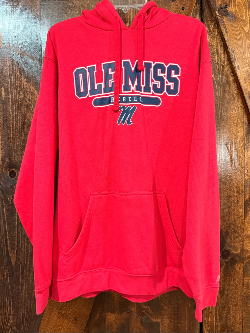 Russell Athletic Ole Miss Red Pullover Hoodie